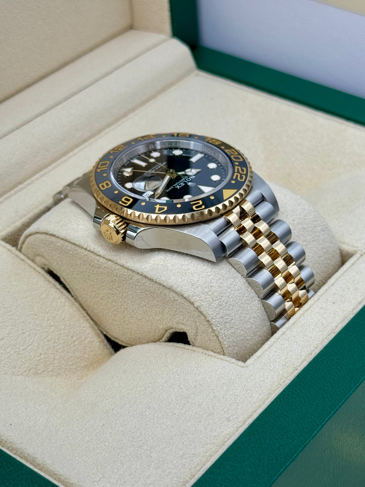2024 Rolex GMT-Master II 40mm 126713GRNR Two-Tone Jubilee Black Dial