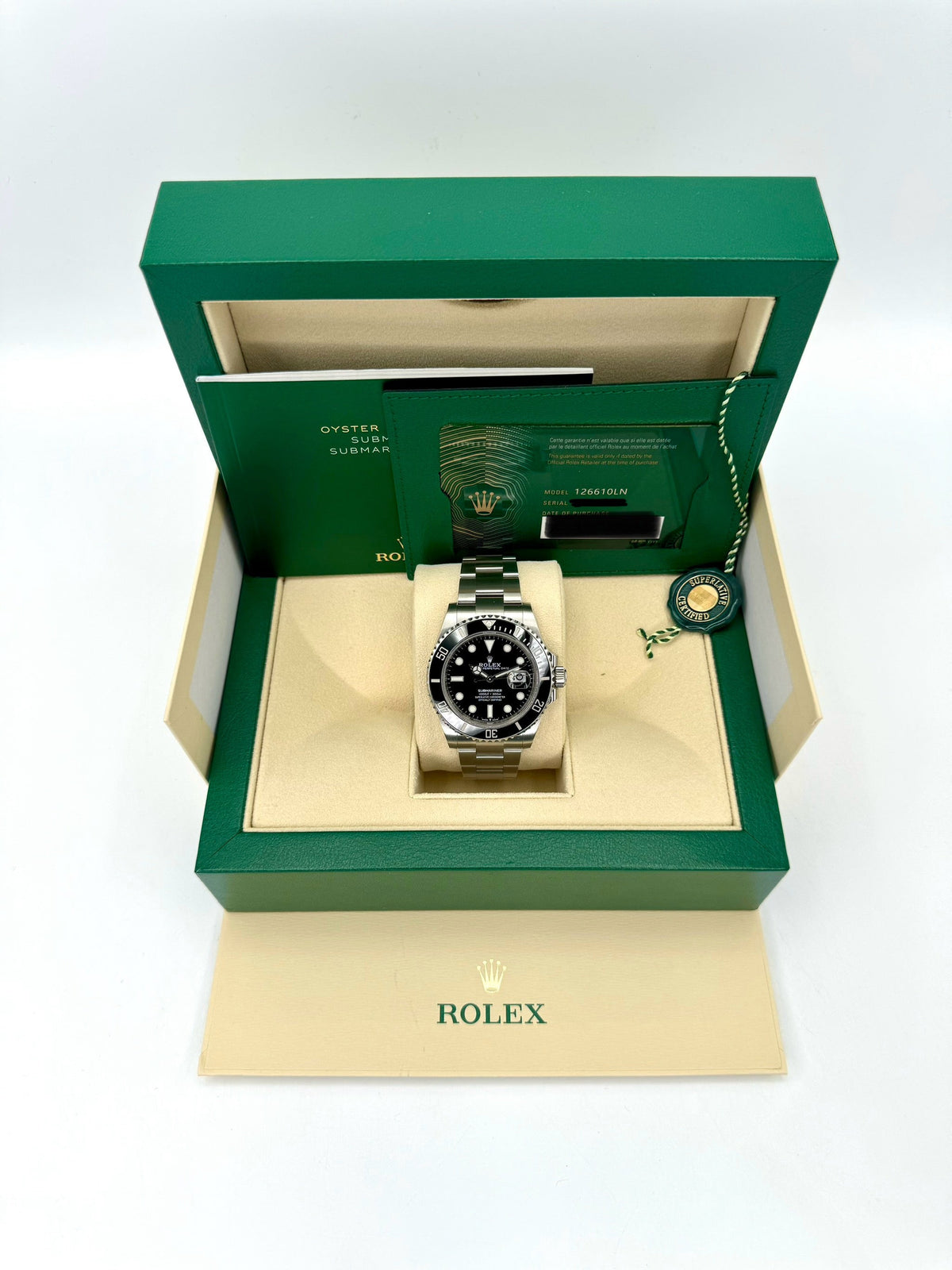 2022 Rolex Submariner 41mm 126610LN Stainless Steel Black Dial