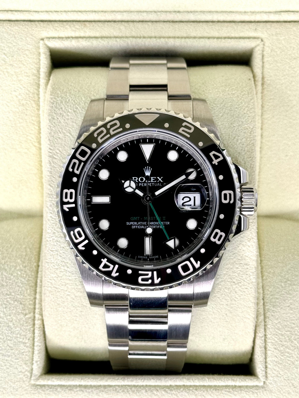 2012 Rolex GMT-Master II 40mm 116710LN Stainless Steel Black Dial