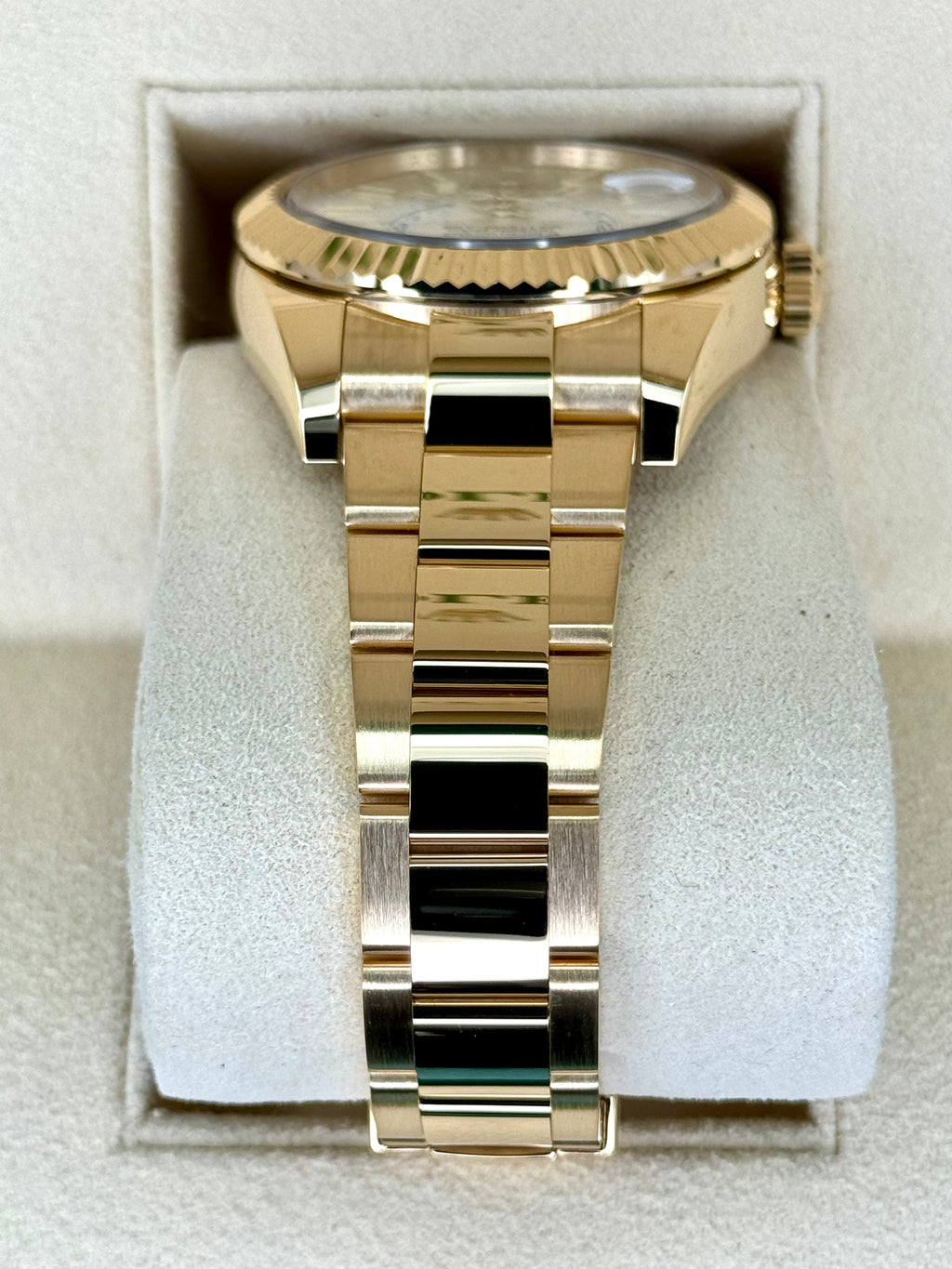 2022 Rolex Sky-Dweller 42mm 326938 18K Yellow Gold Oyster White Dial