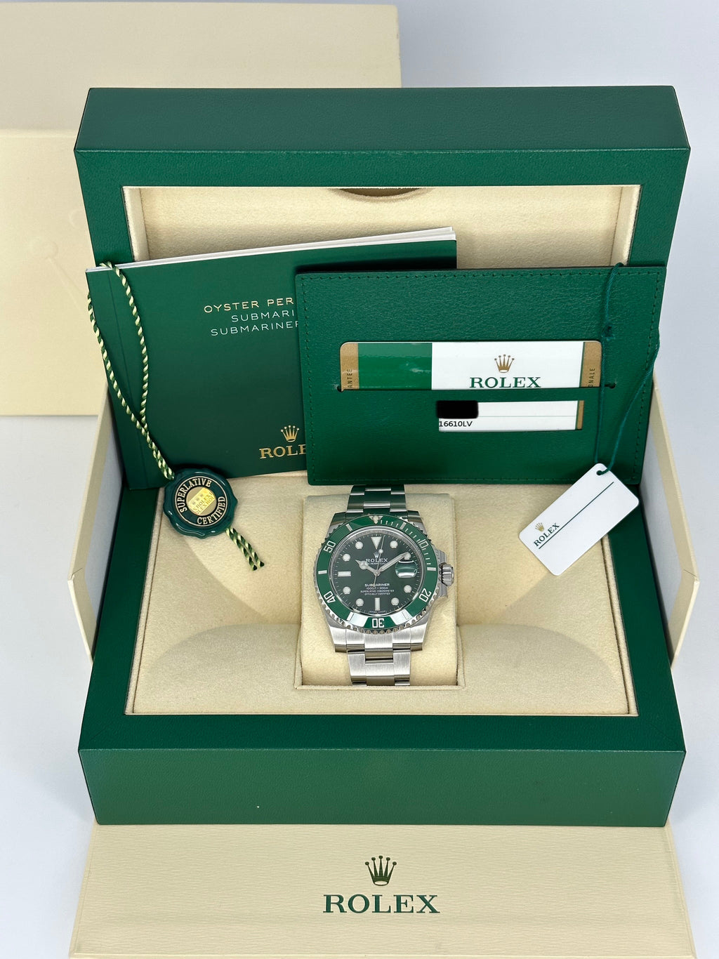 2018 Rolex Submariner "Hulk" 40mm 116610LV Green Dial