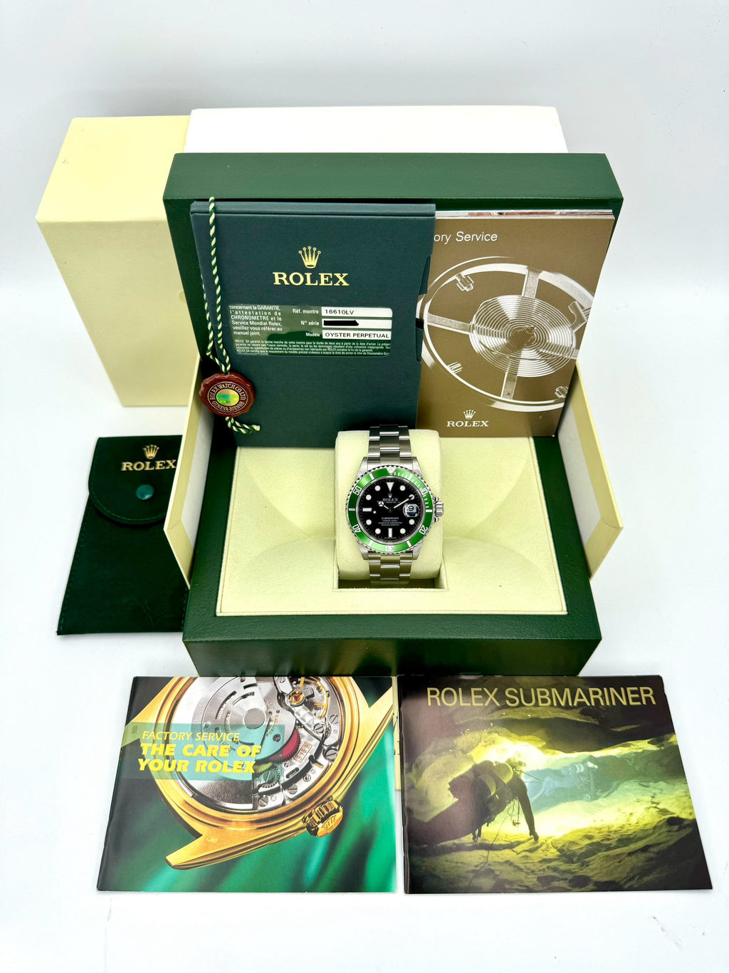 2009 Rolex Submariner "Kermit" 40mm 16610LV Stainless Steel Black Dial