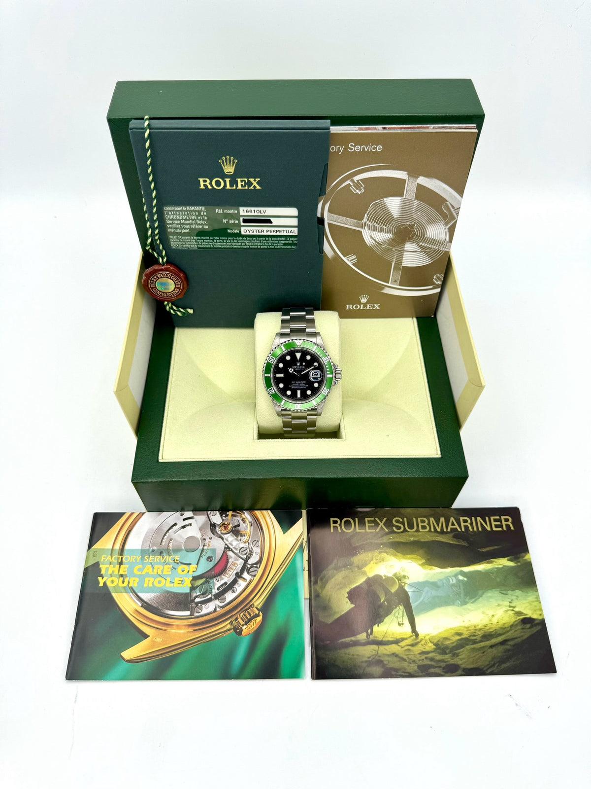 2009 Rolex Submariner "Kermit" 40mm 16610LV Stainless Steel Black Dial