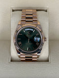 NEW 2022 Rolex Day-Date 40mm 228235 Presidential Rose Gold Olive Dial