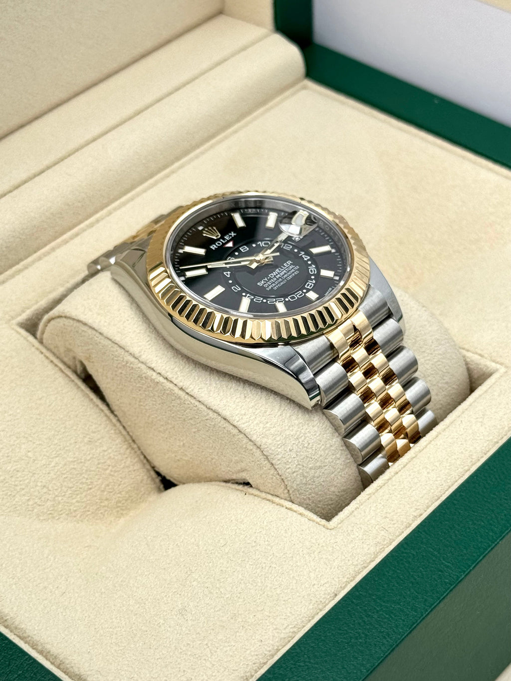 2023 Rolex Sky-Dweller 42mm 326933 Two-Tone Jubilee Black Dial