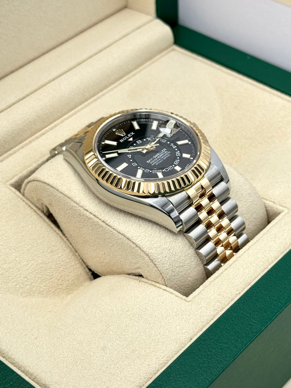 2023 Rolex Sky-Dweller 42mm 326933 Two-Tone Jubilee Black Dial