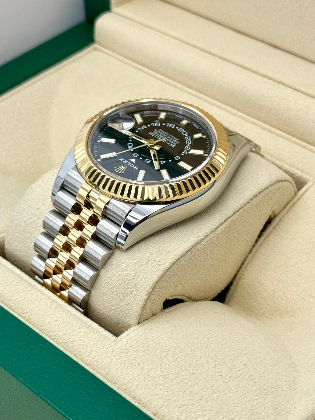 2023 Rolex Sky-Dweller 42mm 326933 Two-Tone Jubilee Black Dial