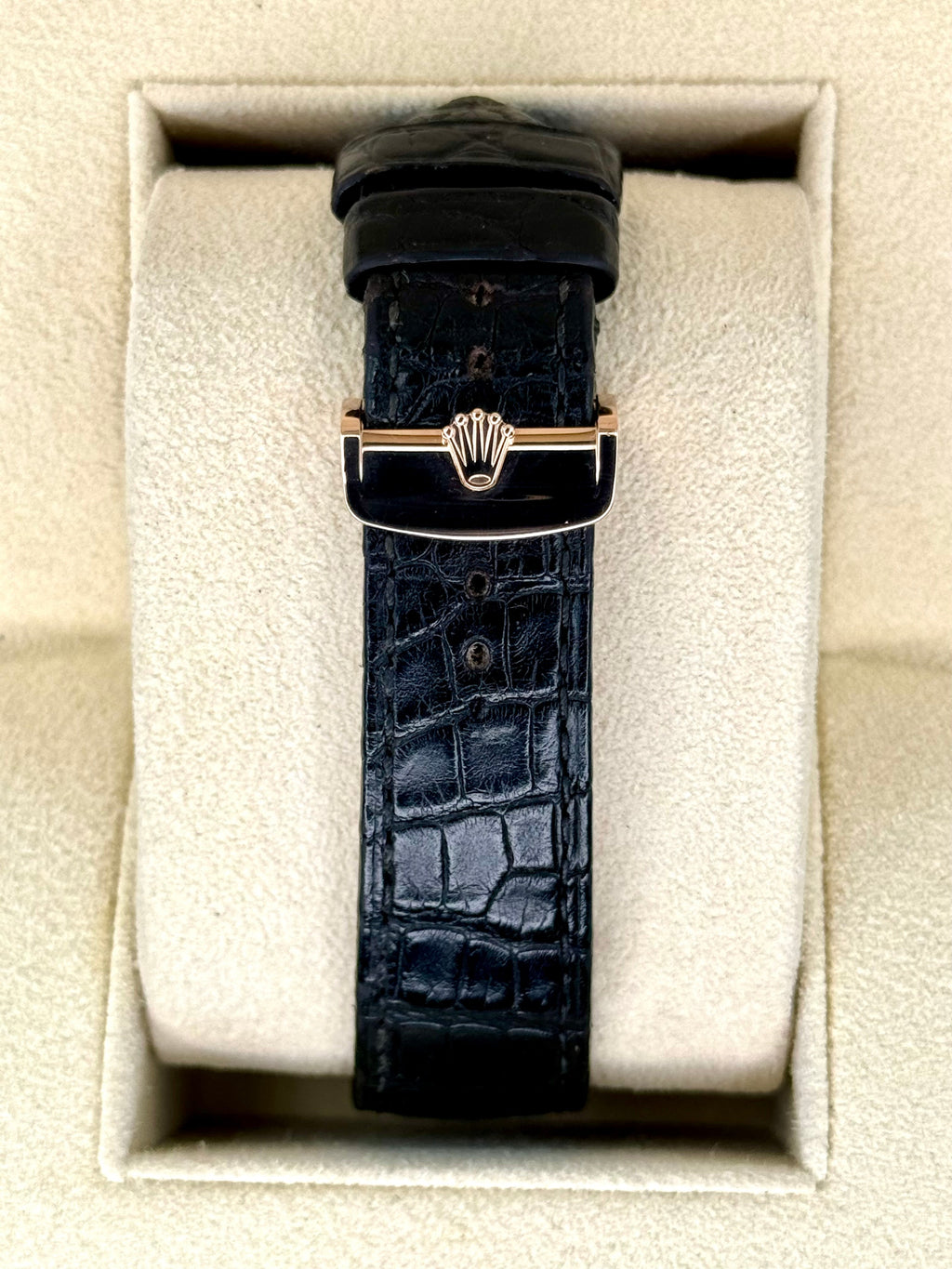 2018 Rolex Cellini Moonphase 39mm 50535 Rose Gold White Dial