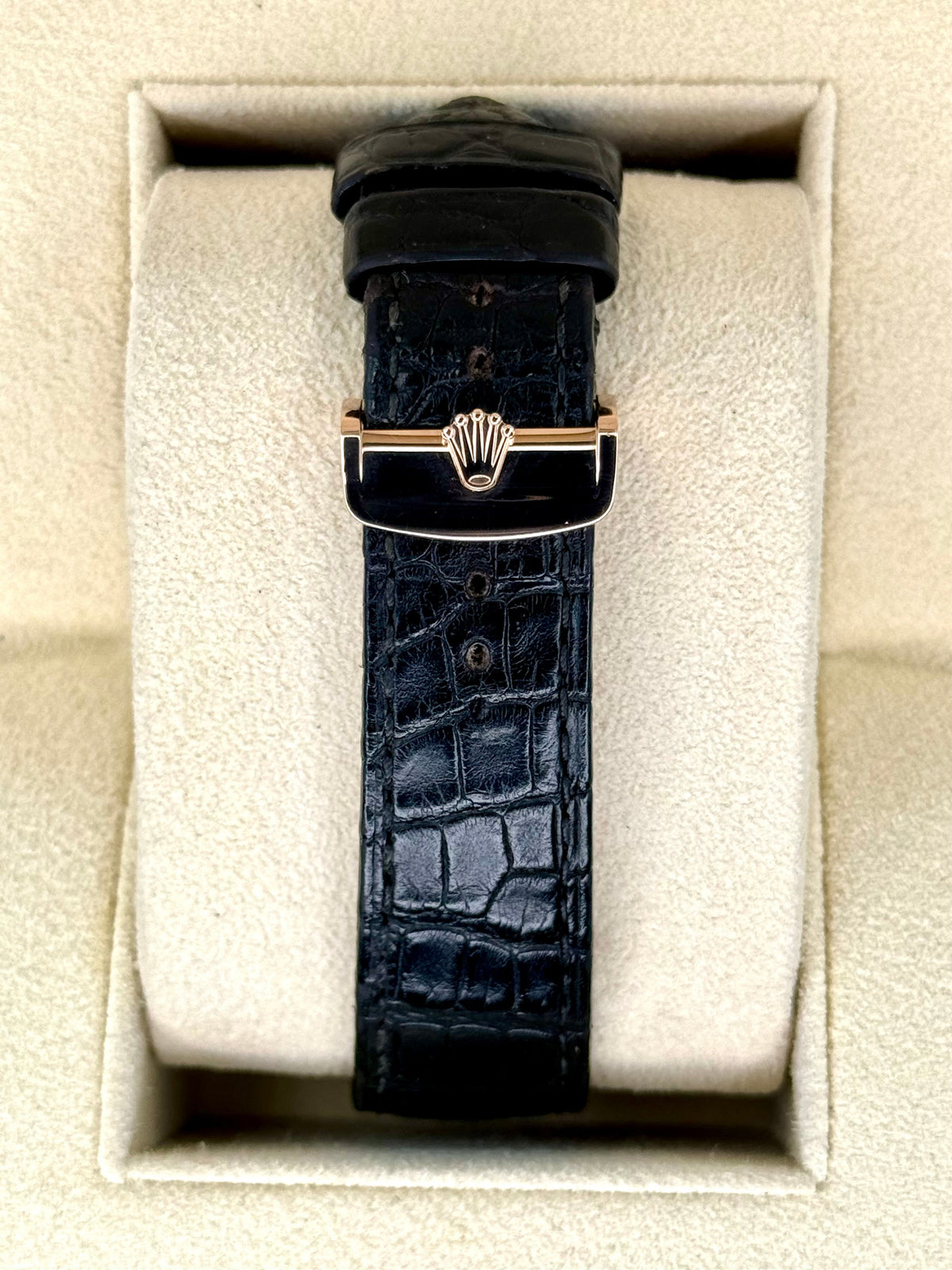 2018 Rolex Cellini Moonphase 39mm 50535 Rose Gold White Dial