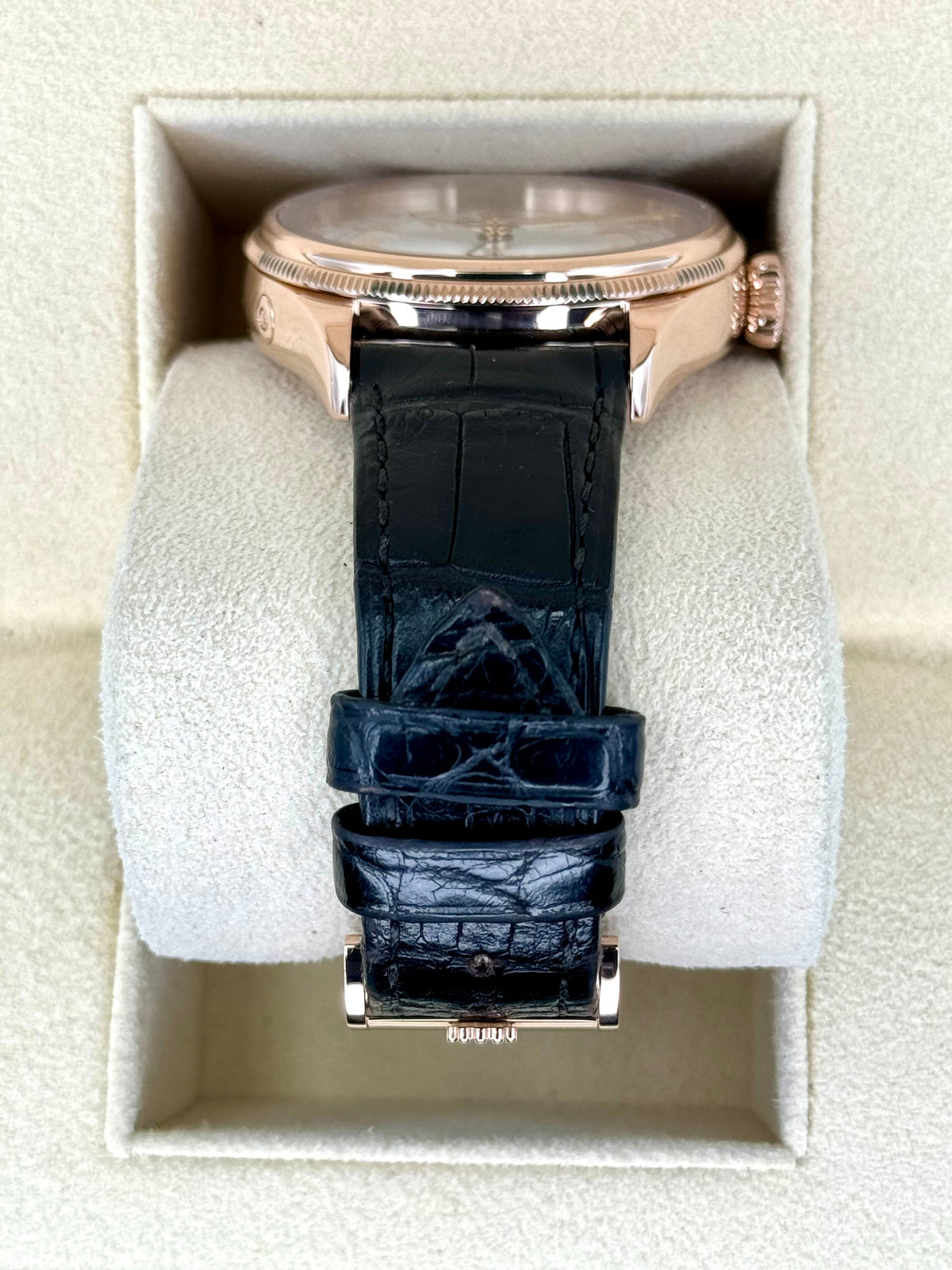 2018 Rolex Cellini Moonphase 39mm 50535 Rose Gold White Dial