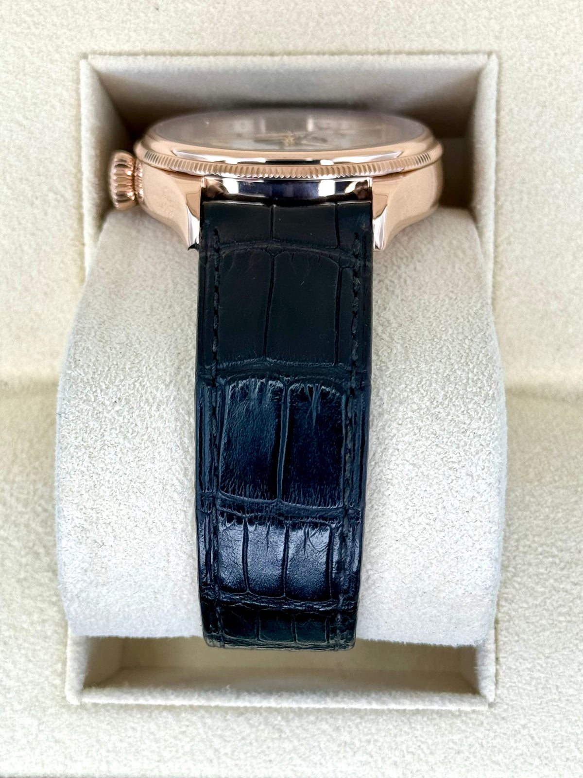 2018 Rolex Cellini Moonphase 39mm 50535 Rose Gold White Dial