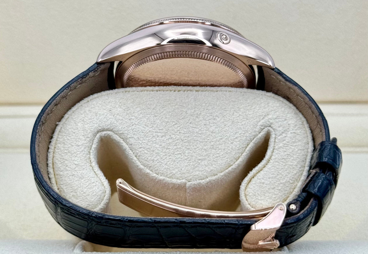 2018 Rolex Cellini Moonphase 39mm 50535 Rose Gold White Dial