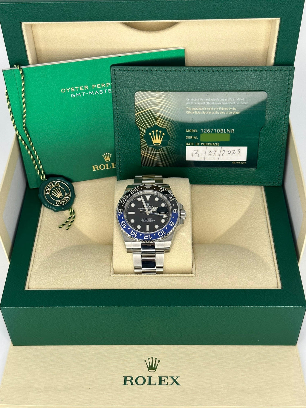 NEW 2023 Rolex GMT-Master II "Batman" 40mm 126710BLNR Oyster