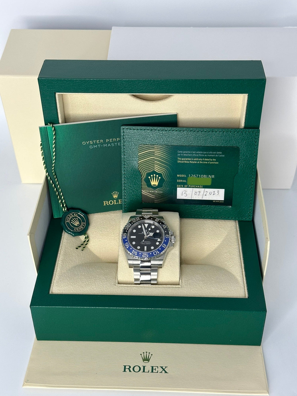 NEW 2023 Rolex GMT-Master II "Batman" 40mm 126710BLNR Oyster
