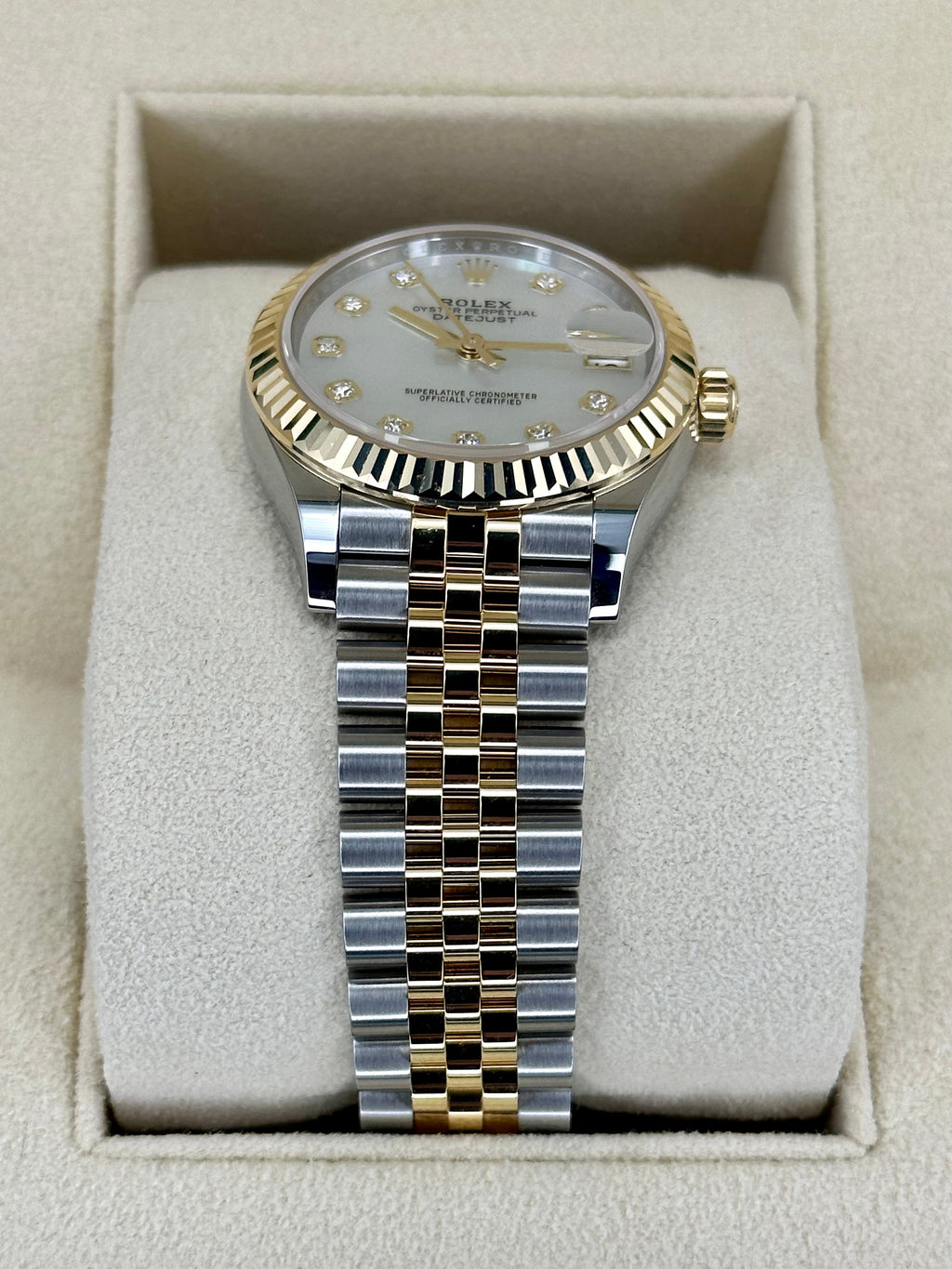 NEW 2023 Rolex Datejust 31mm 278273 Two-Tone Jubilee MOP Diamond Dial