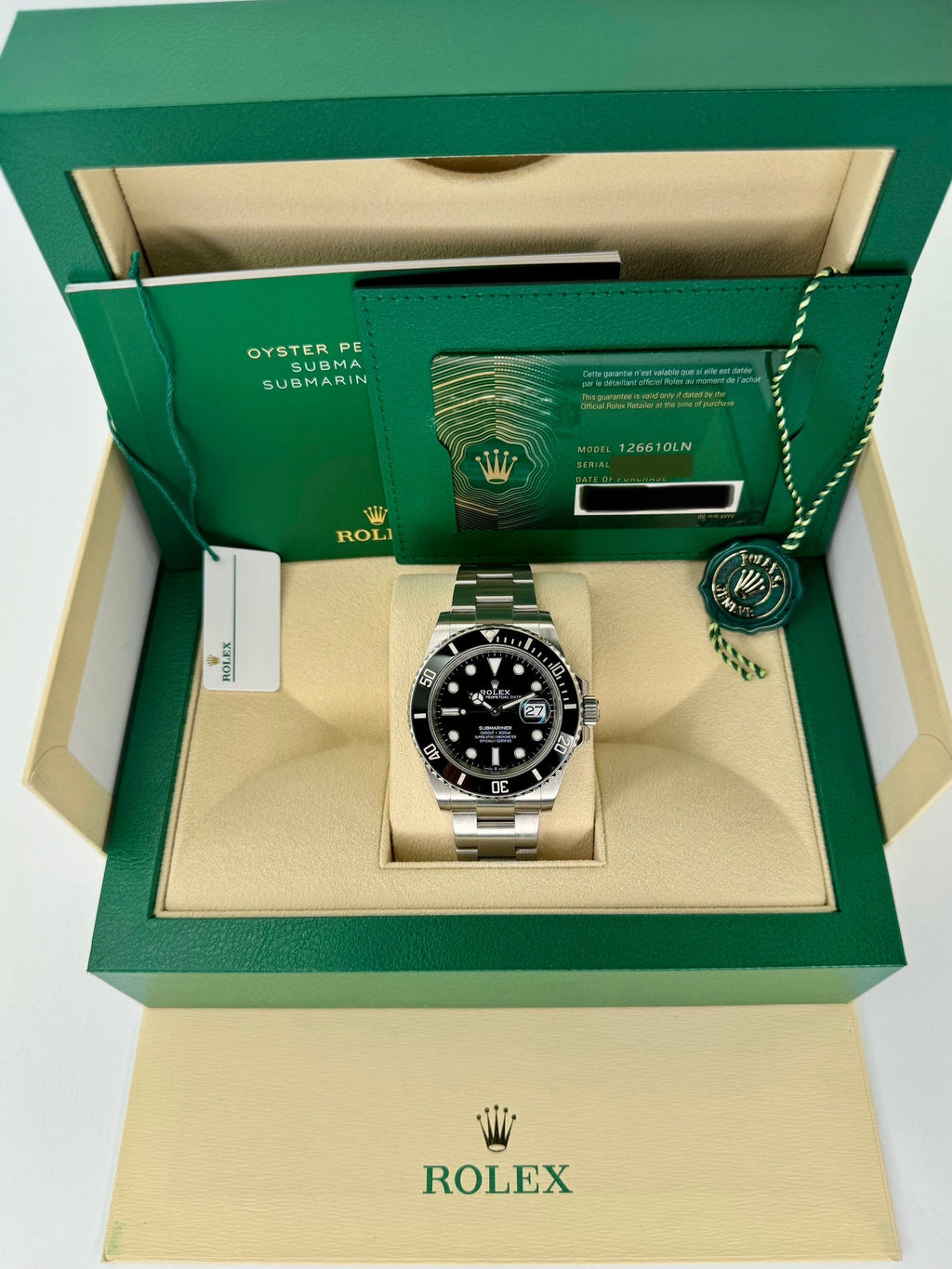 NEW 2024 Rolex Submariner 41mm 126610LN Stainless Steel Black Dial