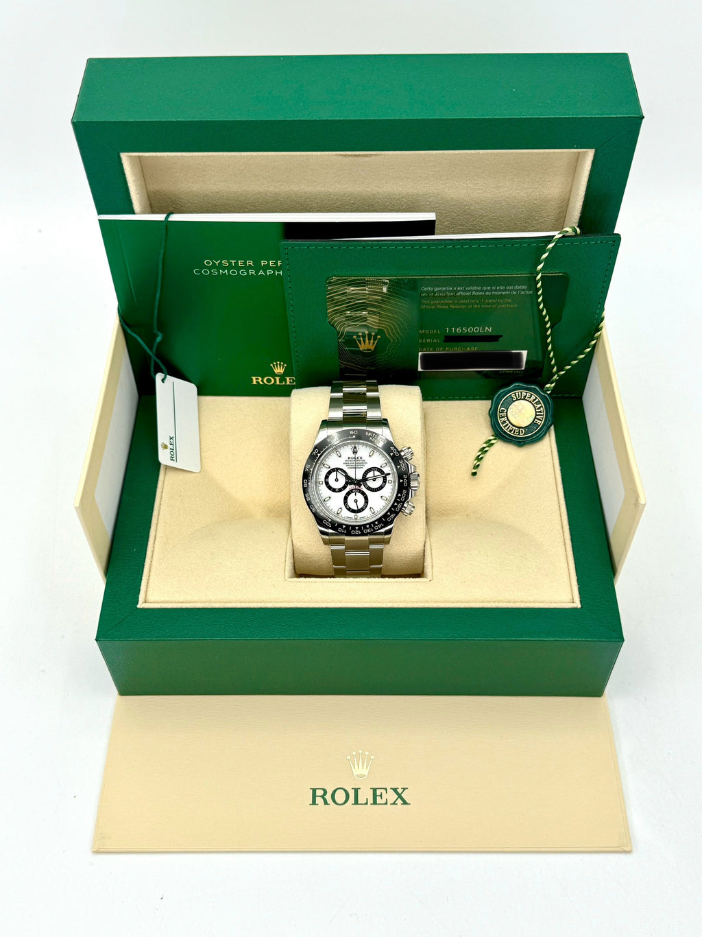 2023 Rolex Daytona 40mm 116500LN Stainless Steel Panda Dial