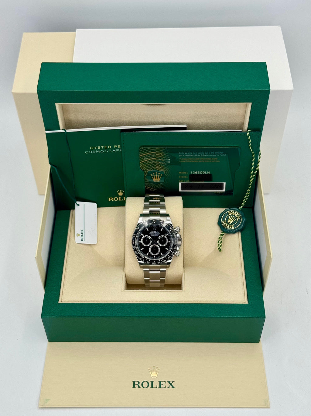 NEW 2024 Rolex Daytona 40mm 126500LN Stainless Steel Black Dial
