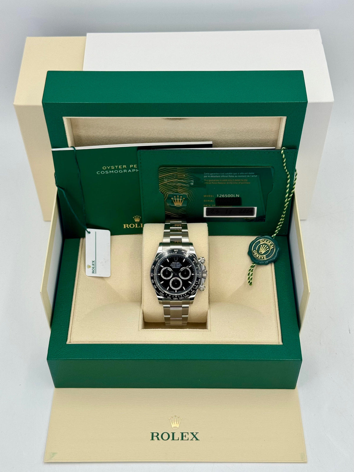 NEW 2024 Rolex Daytona 40mm 126500LN Stainless Steel Black Dial