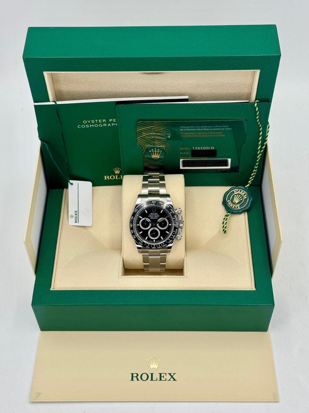 NEW 2024 Rolex Daytona 40mm 126500LN Stainless Steel Black Dial