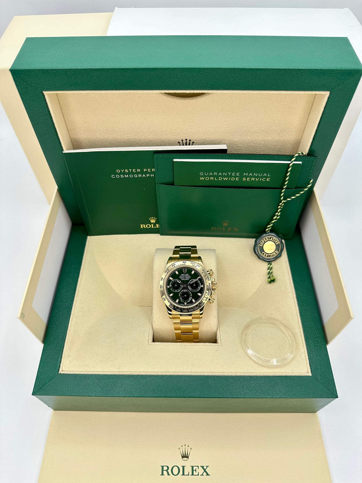 Rolex Daytona "John Mayer" 40mm 116508 Yellow Gold Green Dial