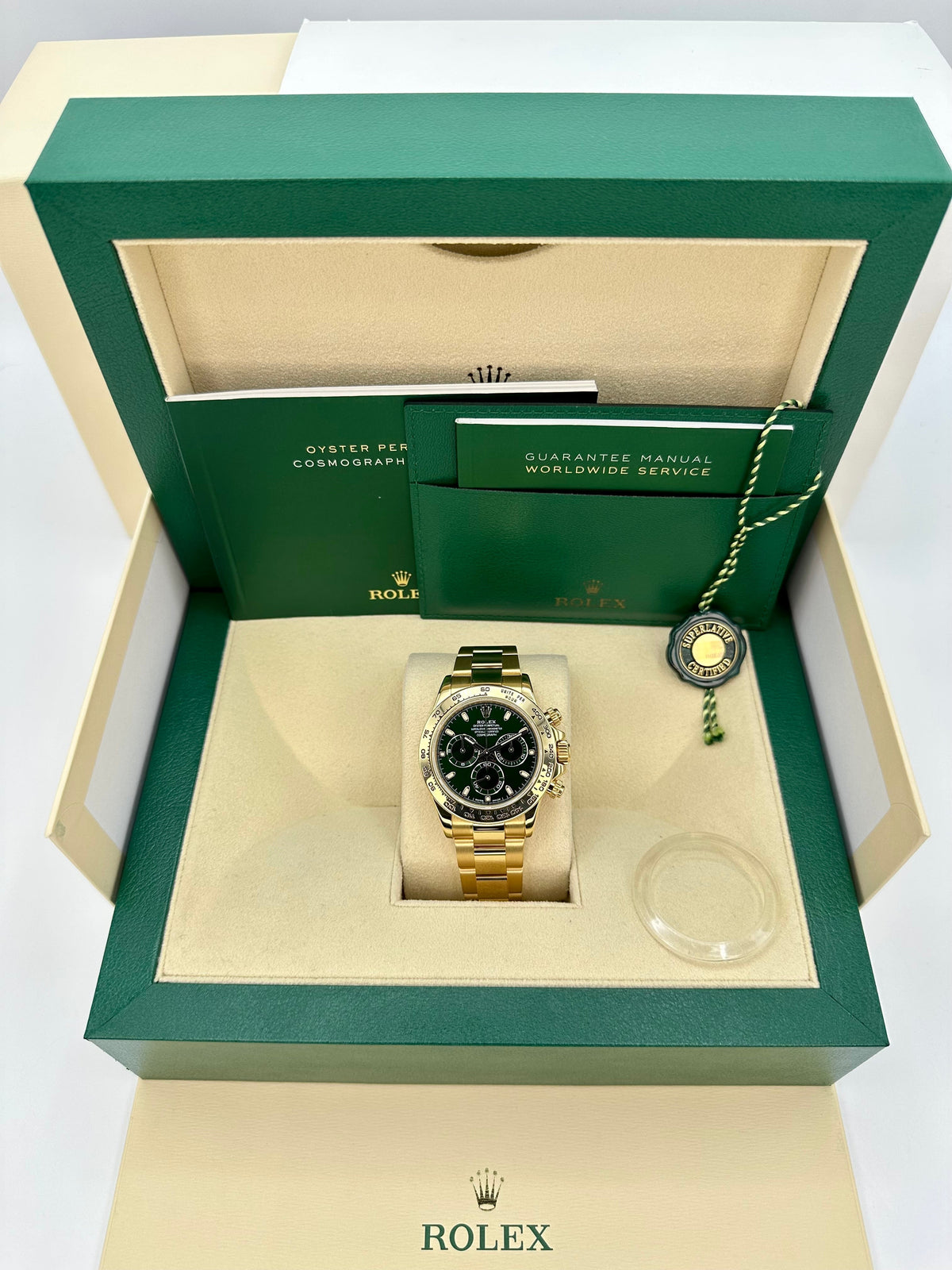 Rolex Daytona "John Mayer" 40mm 116508 Yellow Gold Green Dial