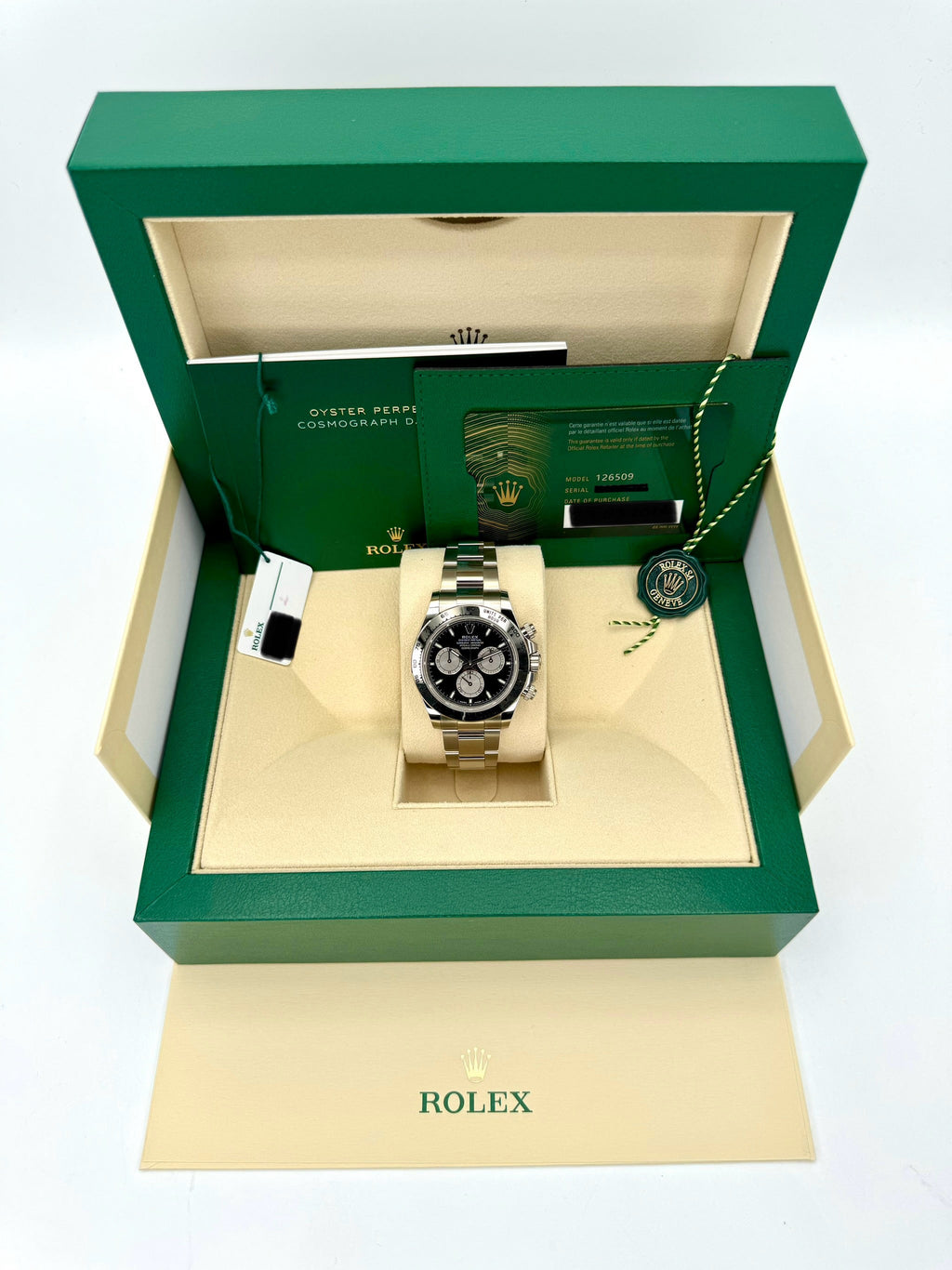 NEW 2024 Rolex Daytona 40mm 126509 White Gold Black Dial