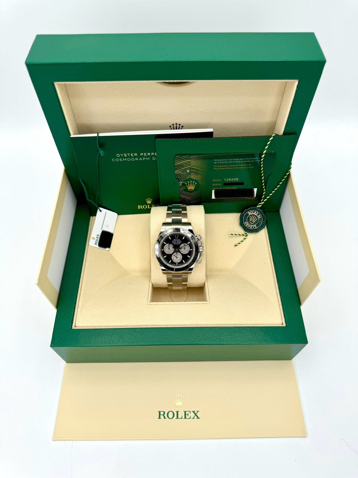 NEW 2024 Rolex Daytona 40mm 126509 White Gold Black Dial