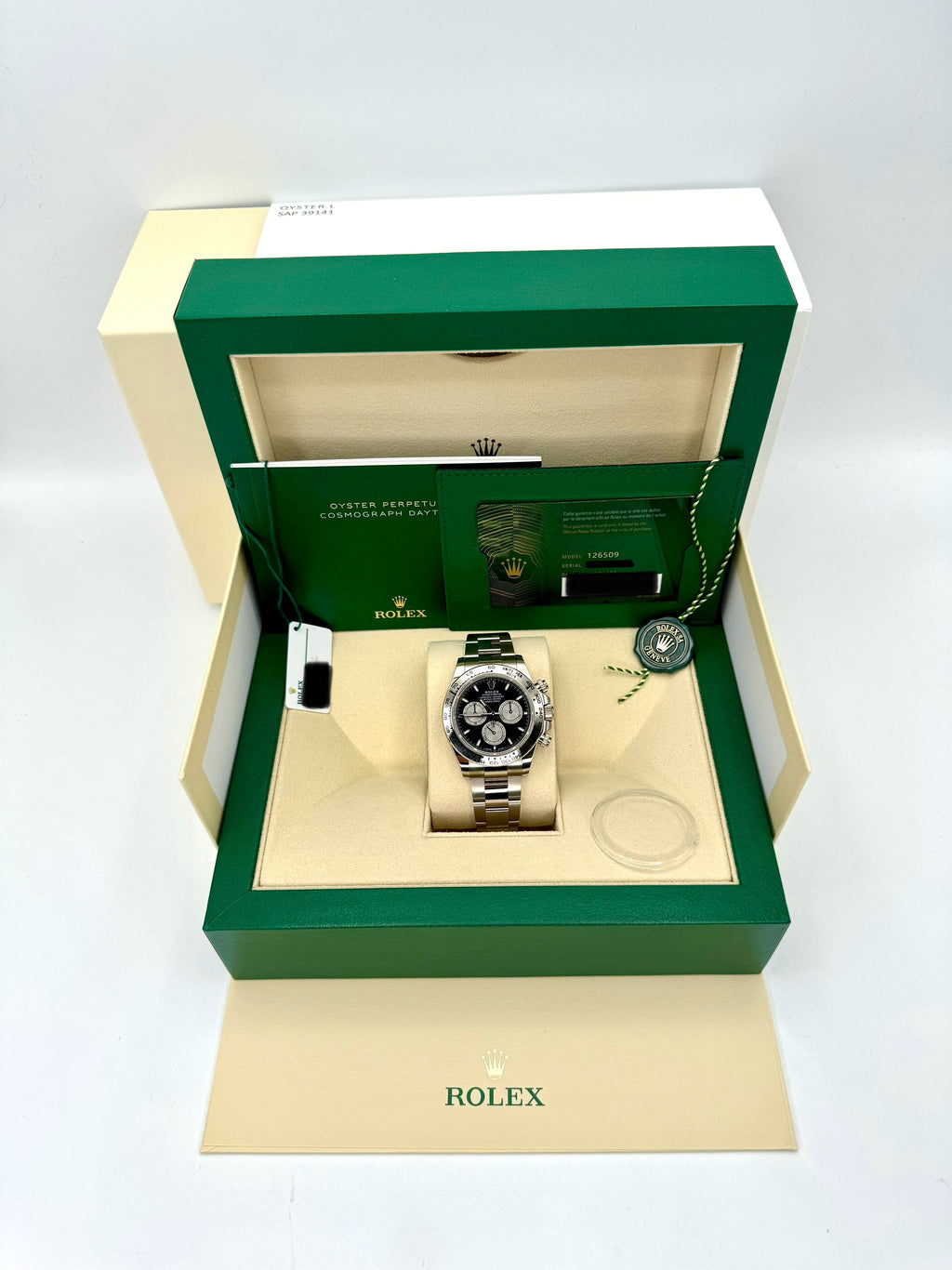 NEW 2024 Rolex Daytona 40mm 126509 White Gold Black Dial