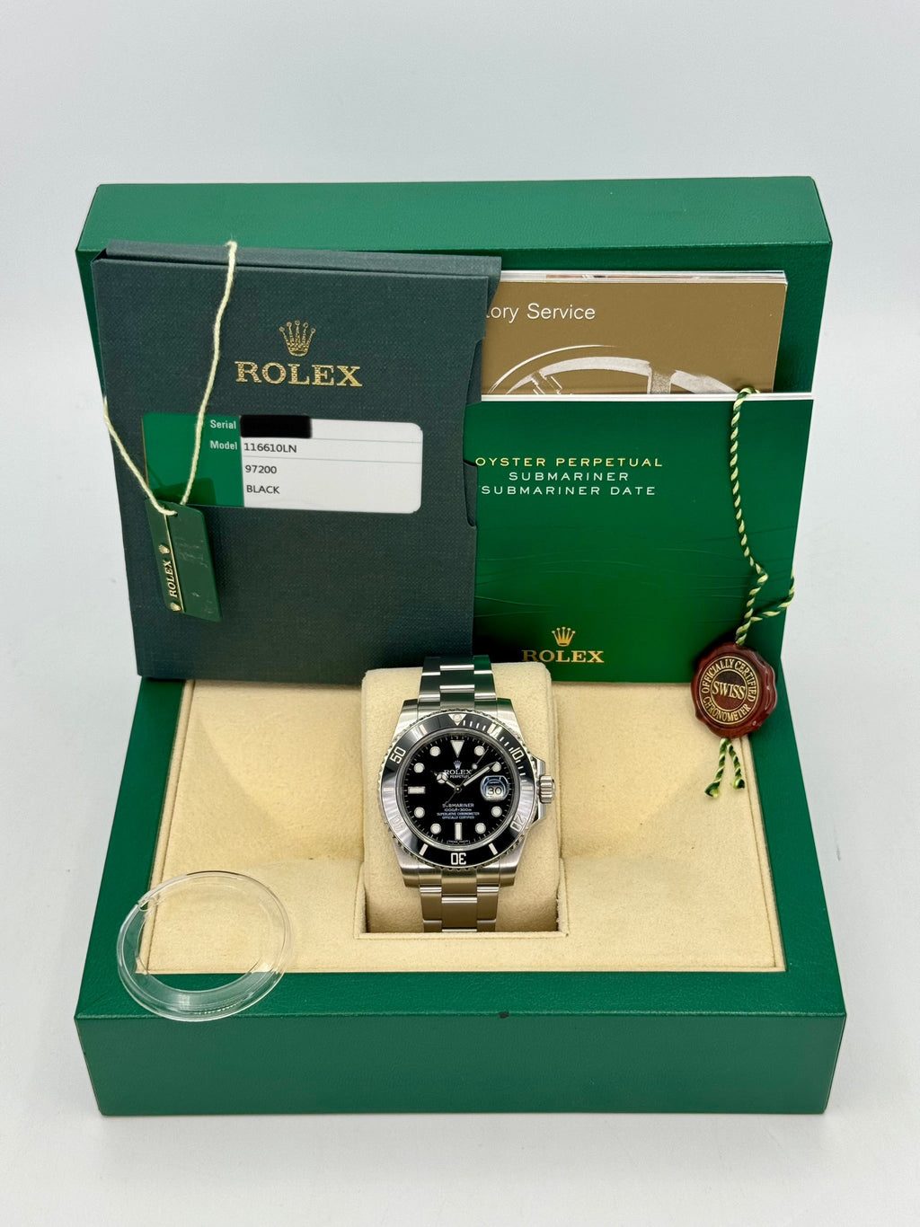 2015 Rolex Submariner 40mm 116610LN Stainless Steel Black Dial