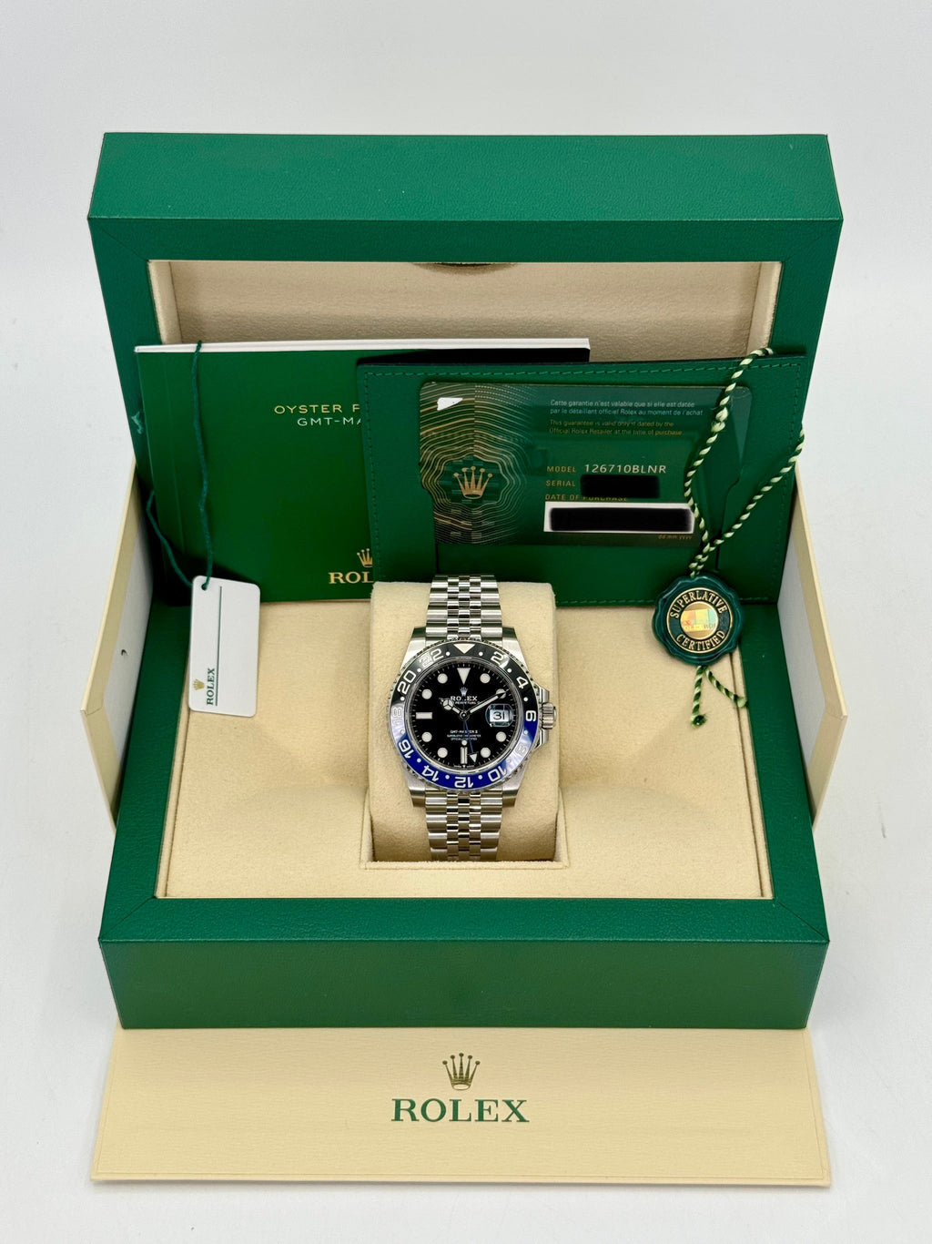2022 Rolex GMT-Master II "Batgirl" 40mm 126710BLNR Jubilee Black Dial