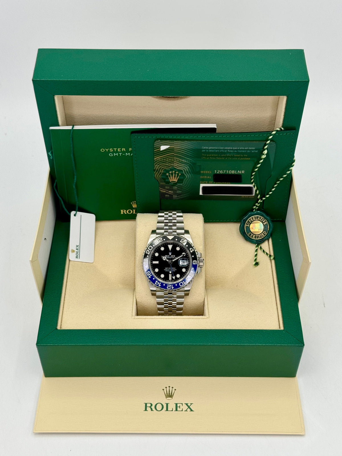 2022 Rolex GMT-Master II "Batgirl" 40mm 126710BLNR Jubilee Black Dial