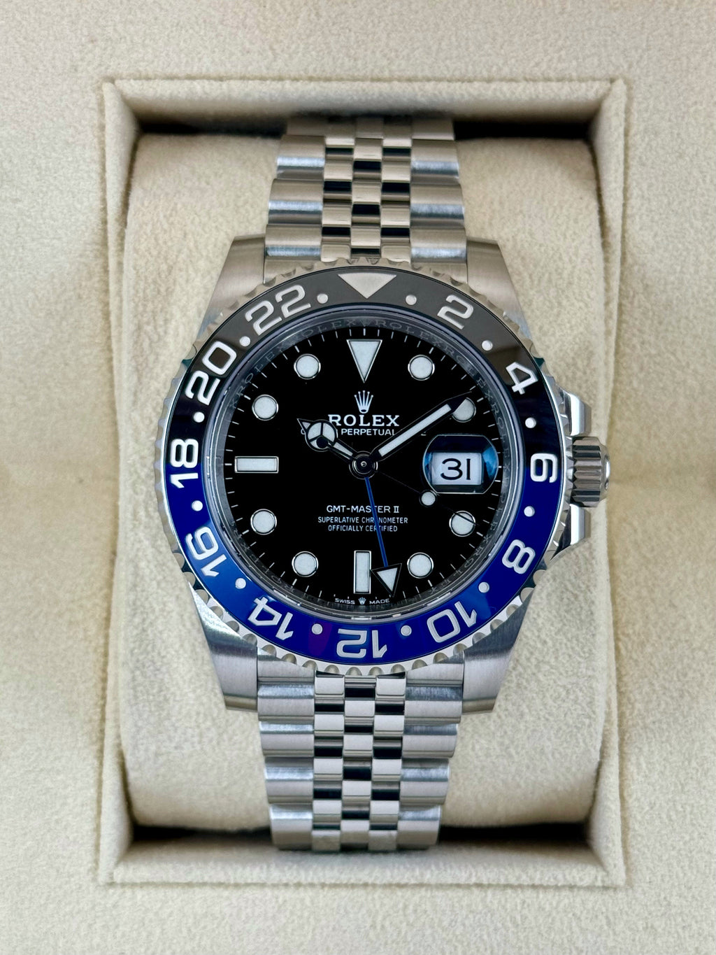 2022 Rolex GMT-Master II "Batgirl" 40mm 126710BLNR Jubilee Black Dial