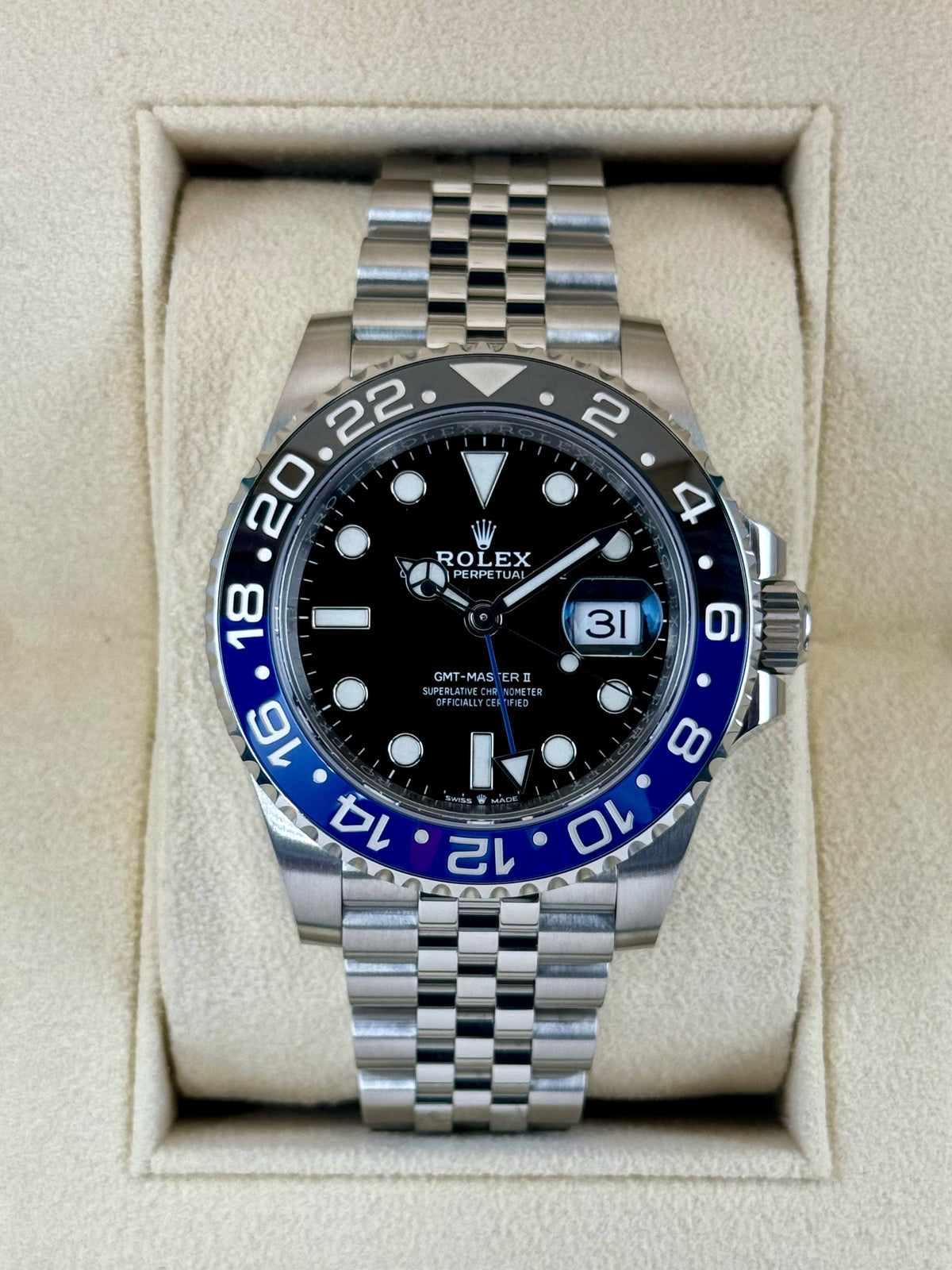 2022 Rolex GMT-Master II "Batgirl" 40mm 126710BLNR Jubilee Black Dial
