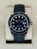 2018 Rolex Yacht-Master 40mm 116655 Oysterflex Black Dial