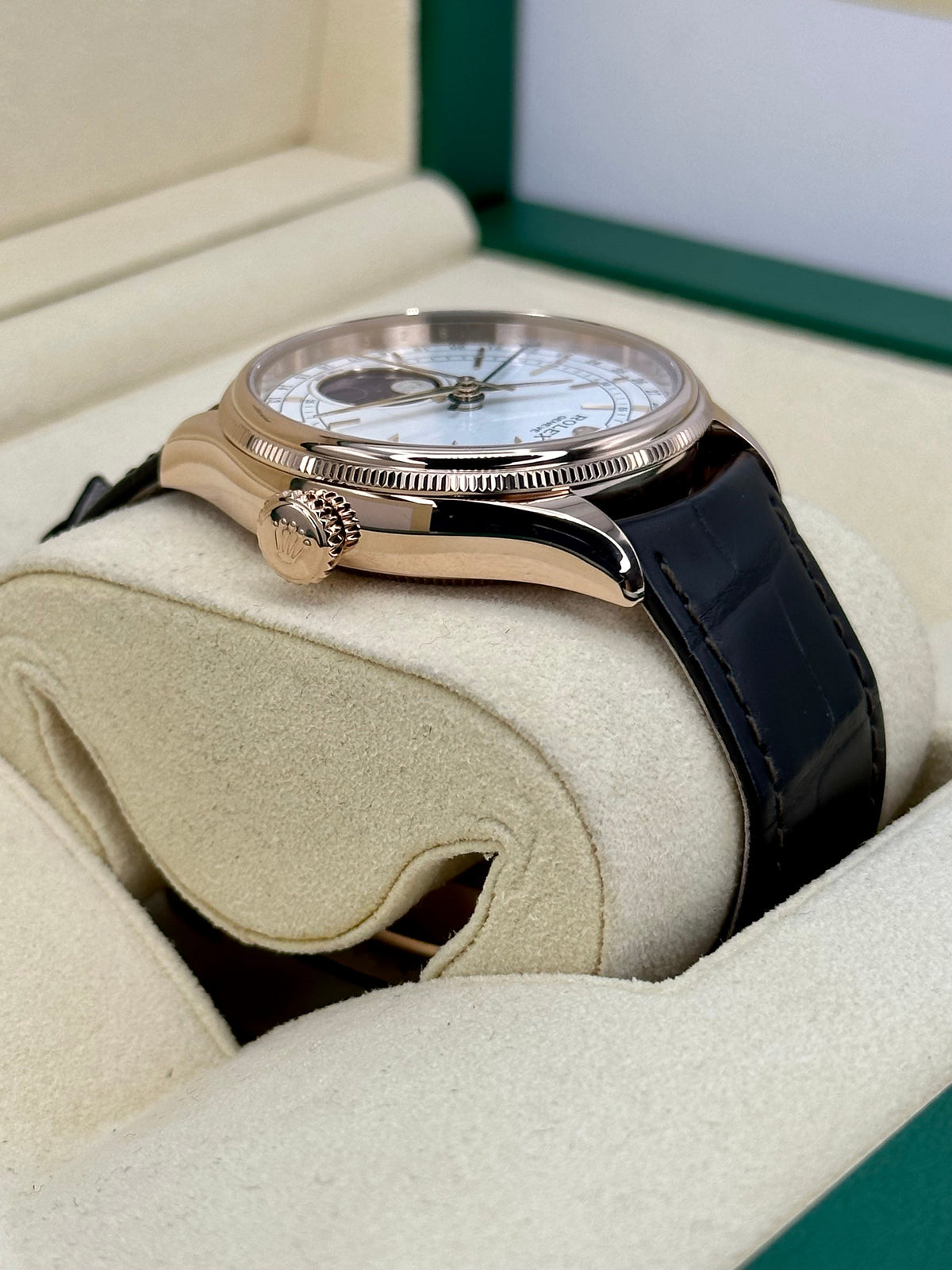 2022 Rolex Cellini Moonphase 39mm 50535 Rose Gold White Dial