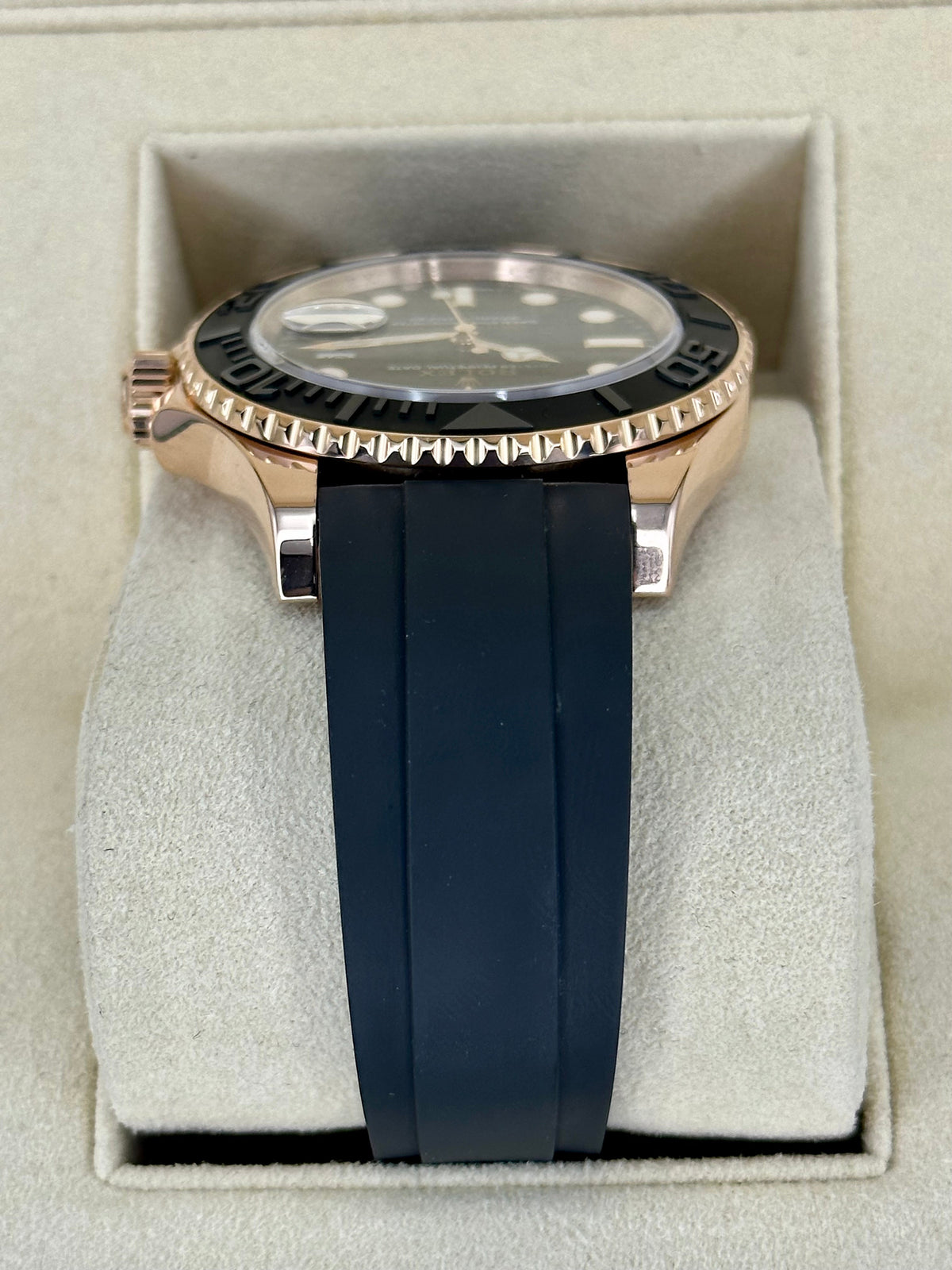 2018 Rolex Yacht-Master 40mm 116655 Oysterflex Black Dial
