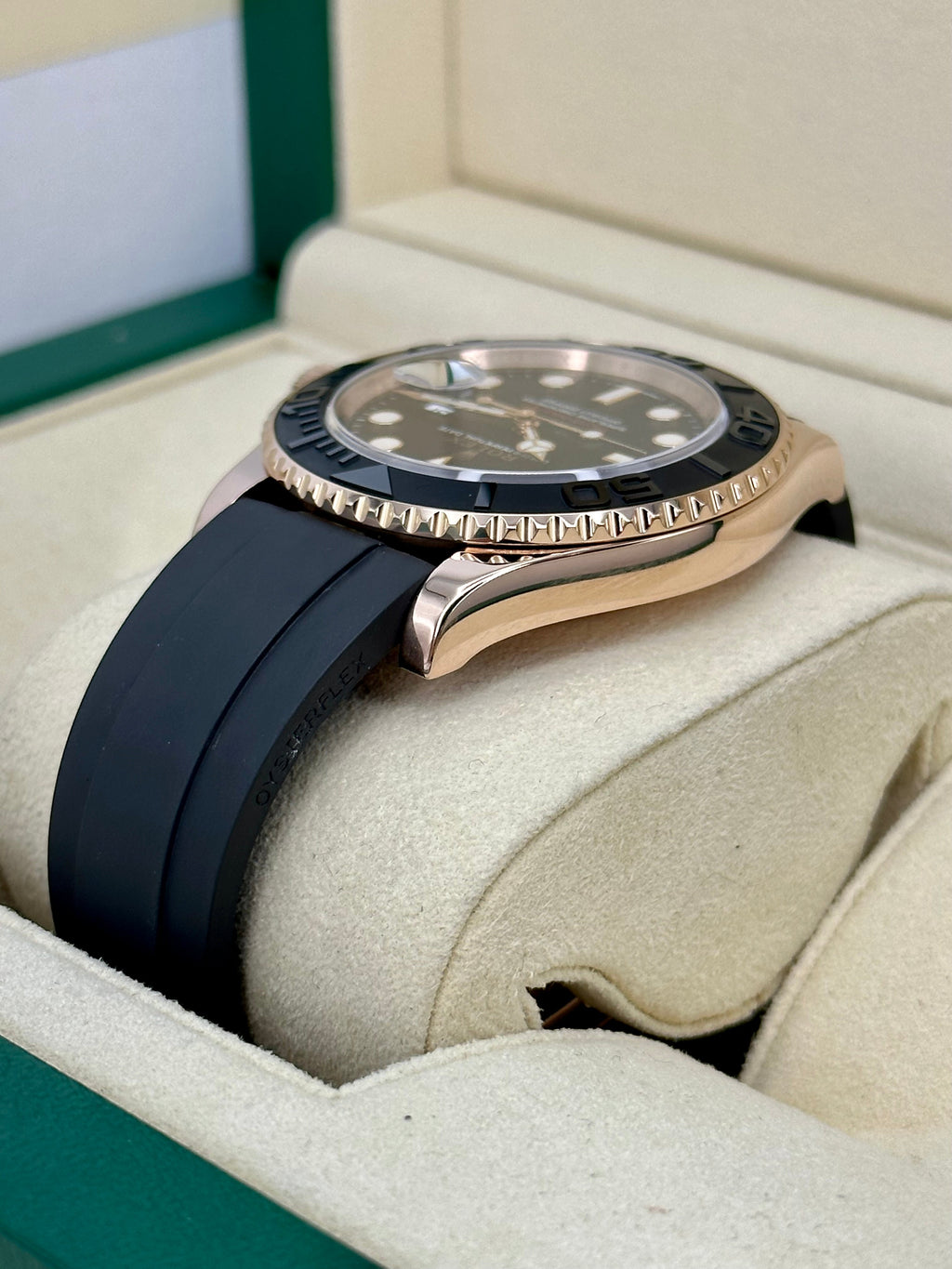 2018 Rolex Yacht-Master 40mm 116655 Oysterflex Black Dial