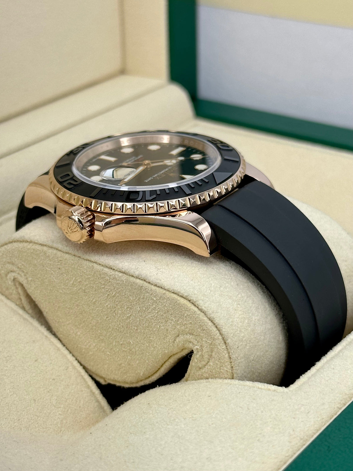 2018 Rolex Yacht-Master 40mm 116655 Oysterflex Black Dial