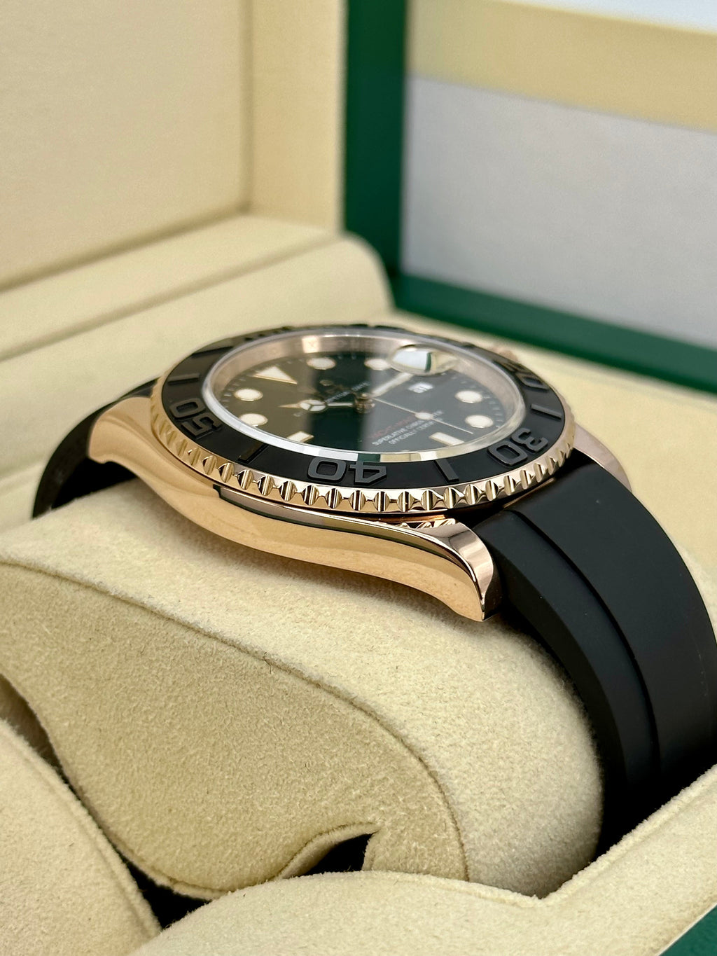 2018 Rolex Yacht-Master 40mm 116655 Oysterflex Black Dial