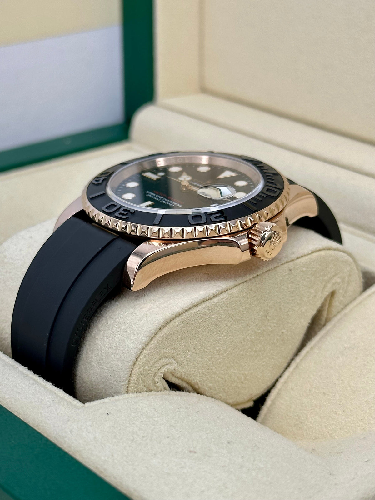 2018 Rolex Yacht-Master 40mm 116655 Oysterflex Black Dial