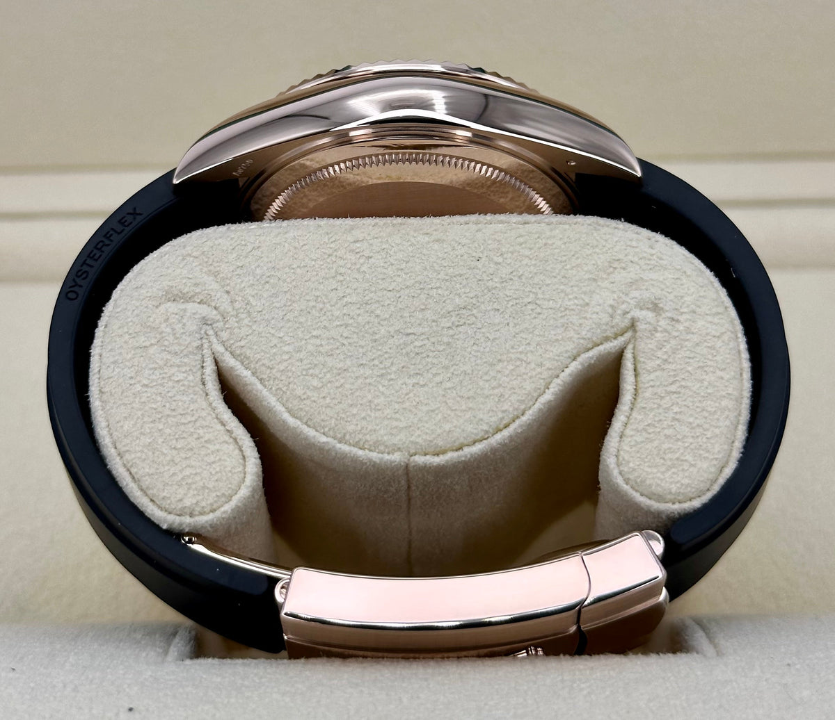 2022 Rolex Sky-Dweller 42mm 326235 Rose Gold Oysterflex Chocolate Dial