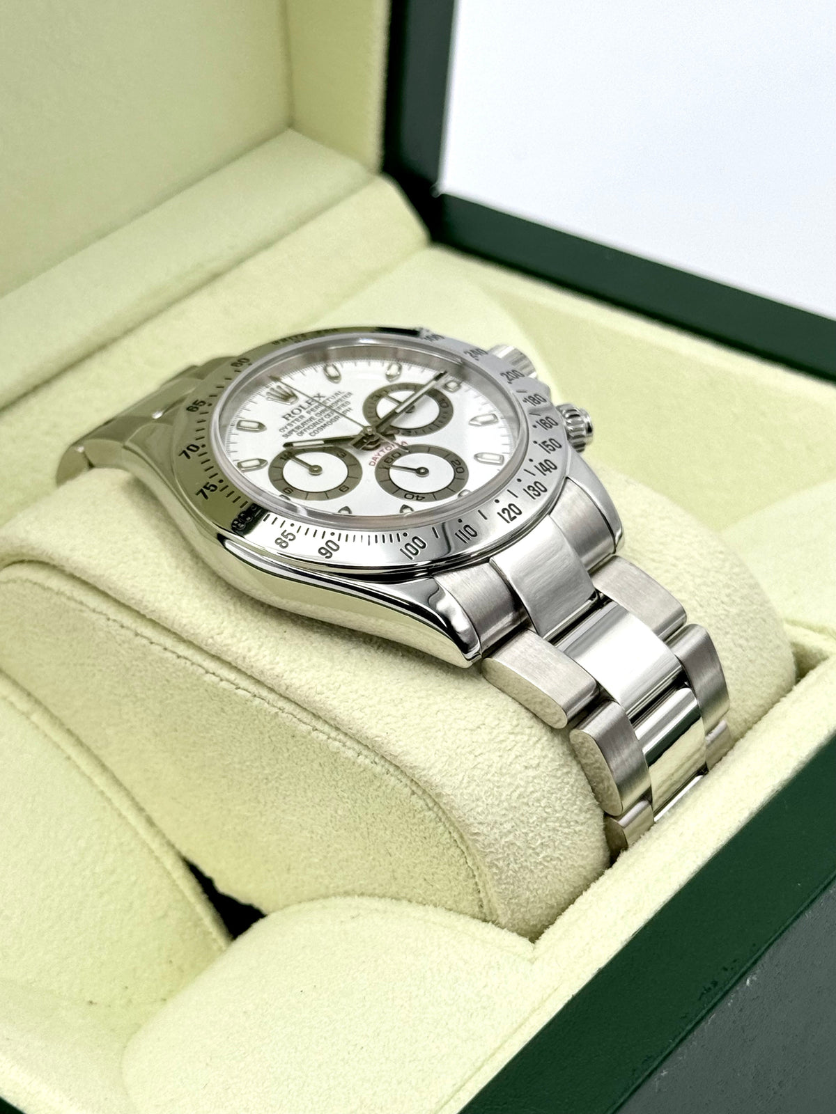 2005 Rolex Daytona 40mm 116520 Stainless Steel White Dial