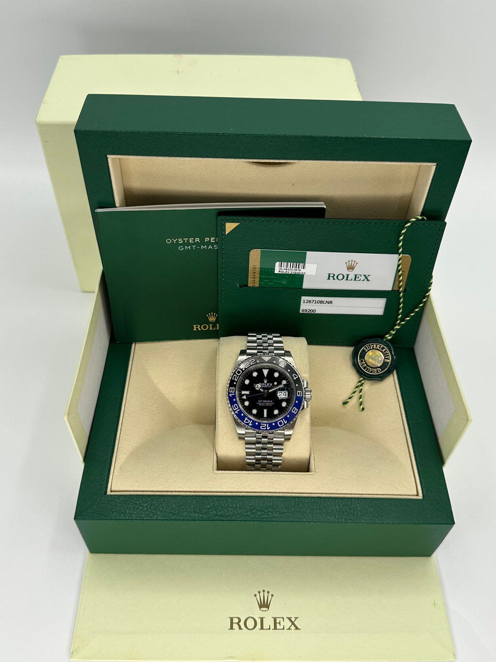 2019 Rolex GMT-Master II “Batgirl” 40mm 126710BLNR Jubilee Black Dial