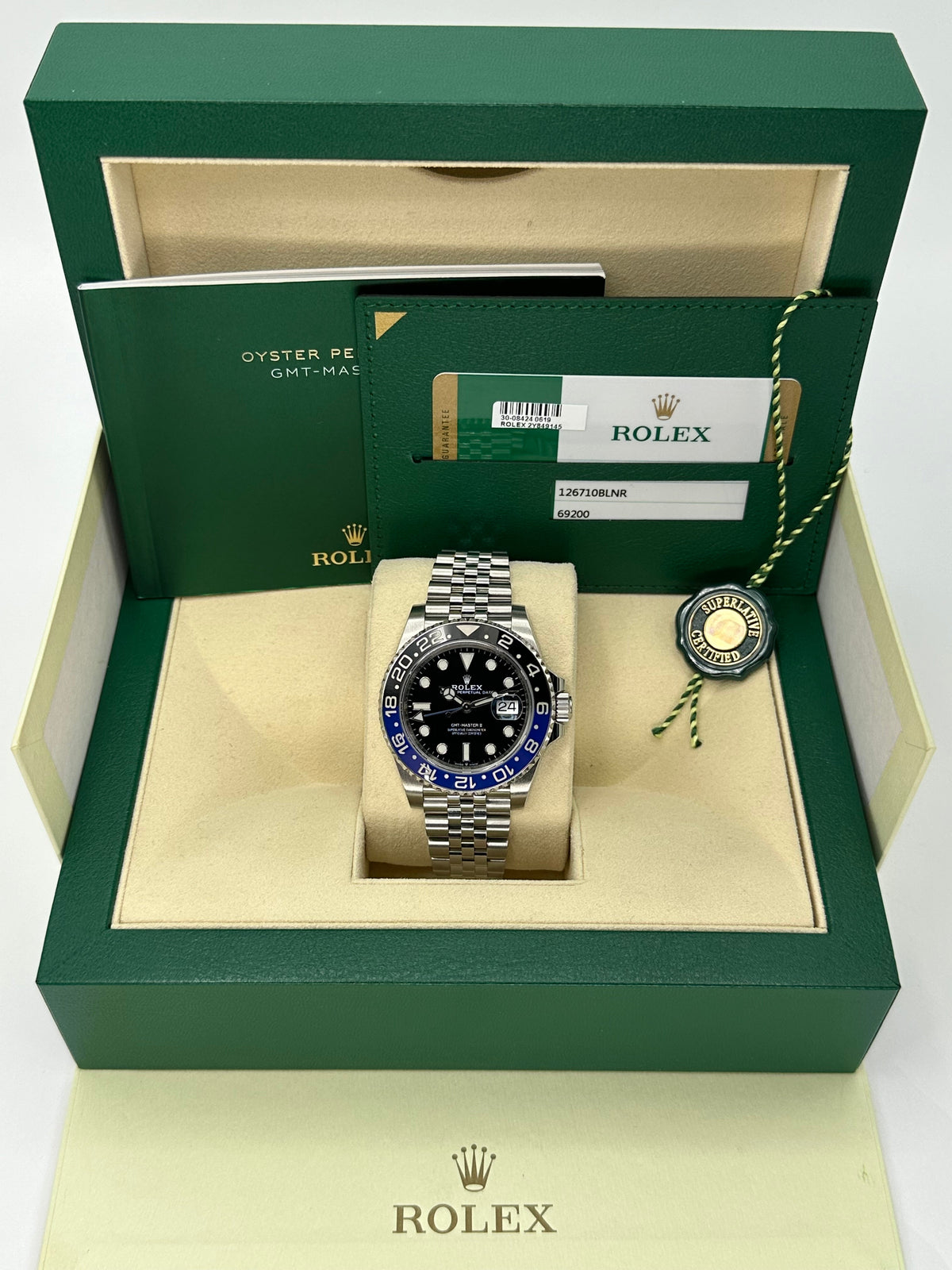 2019 Rolex GMT-Master II “Batgirl” 40mm 126710BLNR Jubilee Black Dial