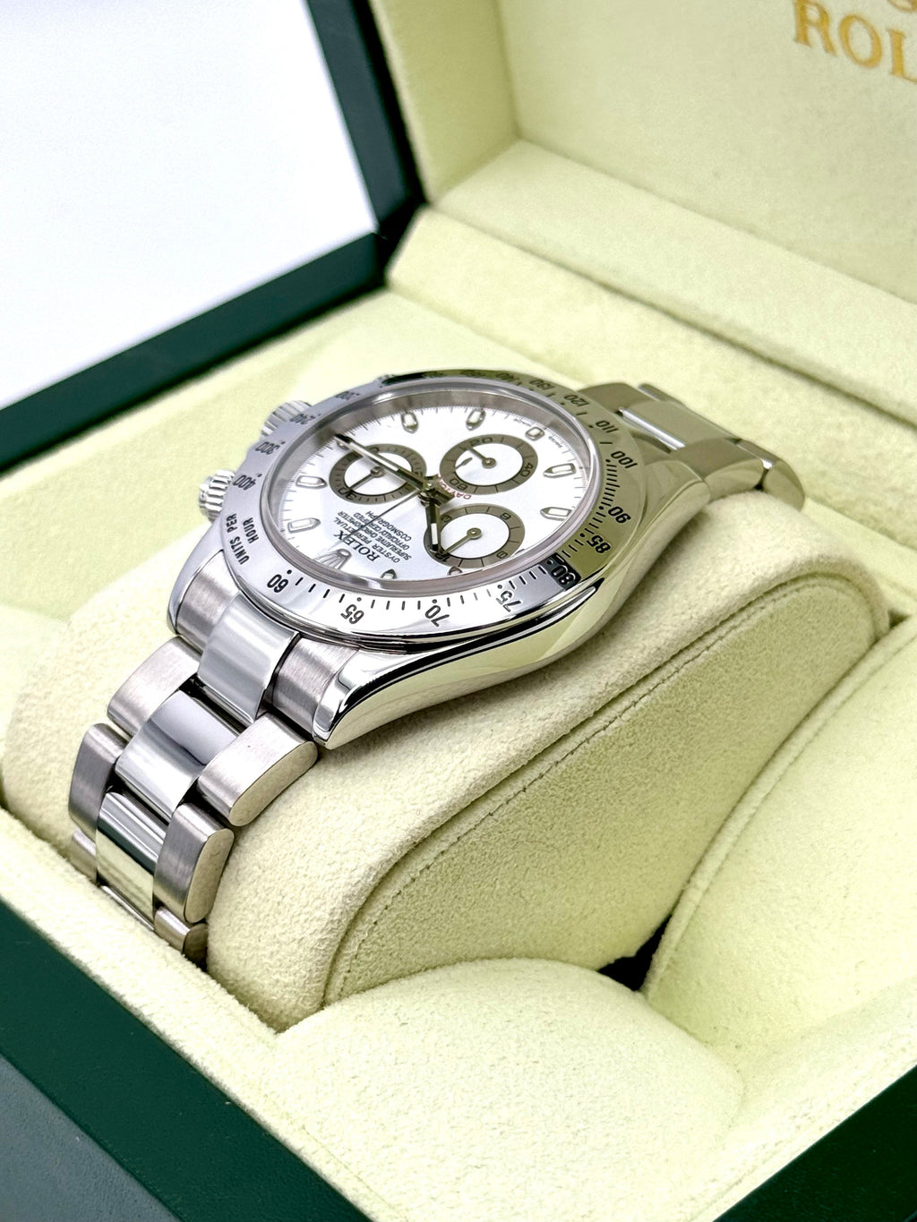 2005 Rolex Daytona 40mm 116520 Stainless Steel White Dial