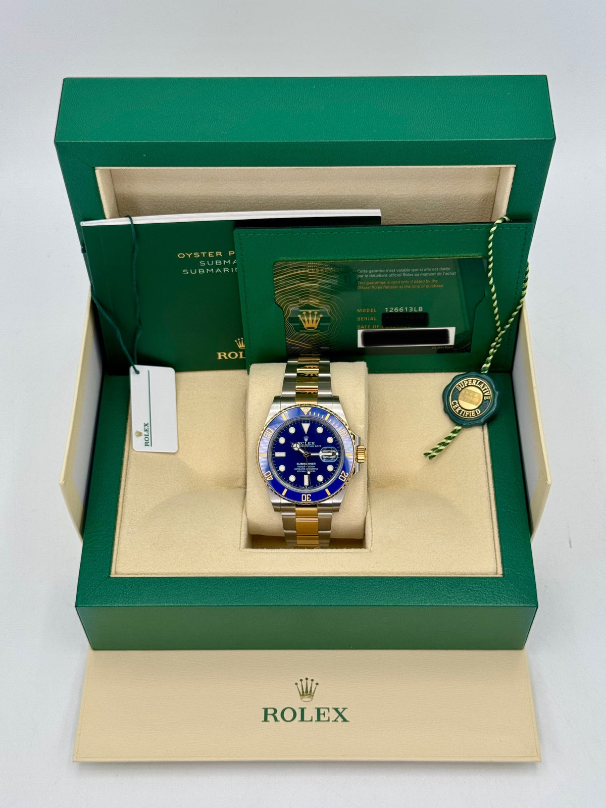2024 Rolex Submariner "Bluesy" 41mm 126613LB Two-Tone Blue Dial
