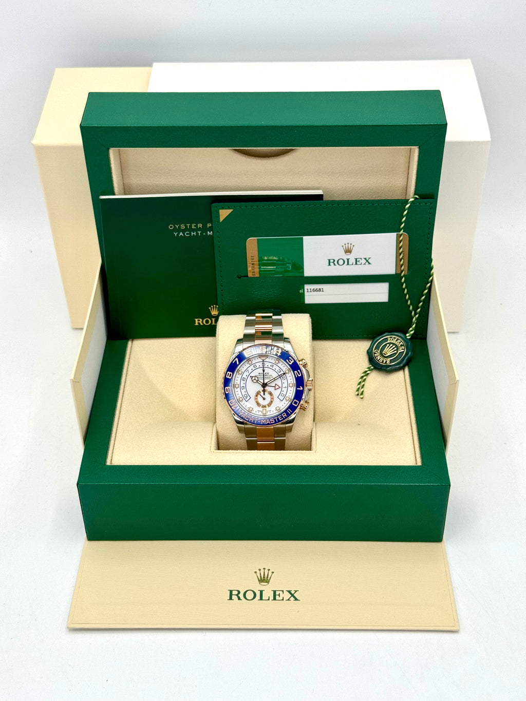2018 Rolex Yacht-Master II 44mm 116681 Two-Tone White Dial