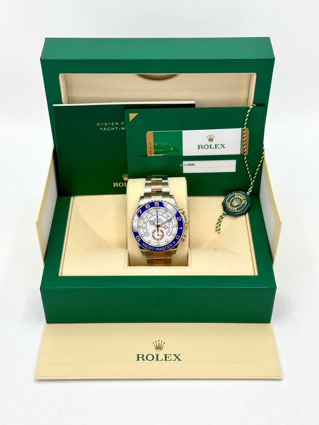 2018 Rolex Yacht-Master II 44mm 116681 Two-Tone White Dial