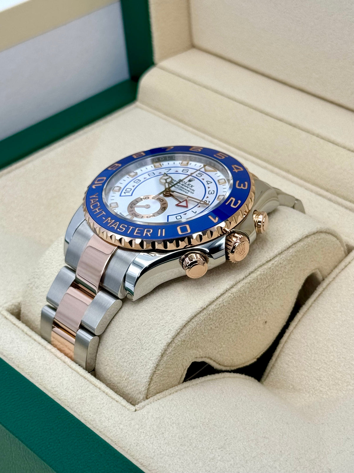 2018 Rolex Yacht-Master II 44mm 116681 Two-Tone White Dial